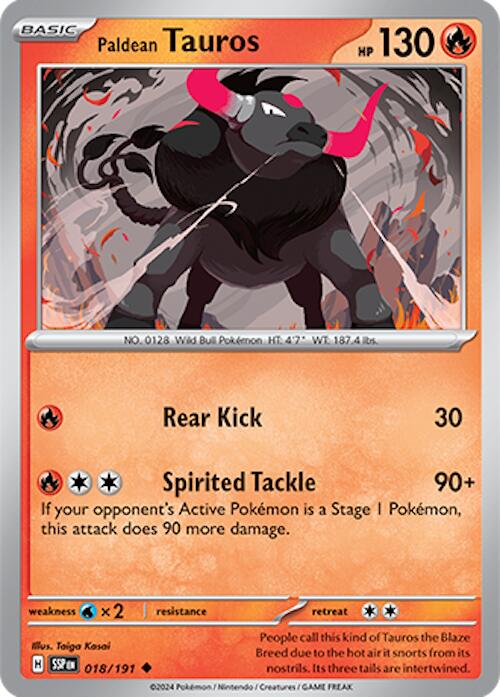 Paldean Tauros (018/191) [Scarlet & Violet: Surging Sparks] | Exor Games Truro