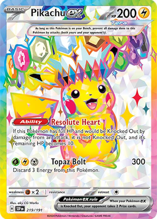 Pikachu ex (219/191) [Scarlet & Violet: Surging Sparks] | Exor Games Truro