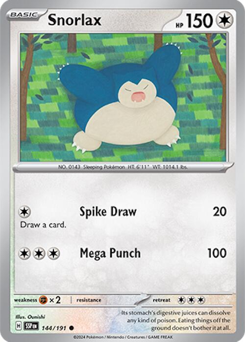 Snorlax (144/191) [Scarlet & Violet: Surging Sparks] | Exor Games Truro