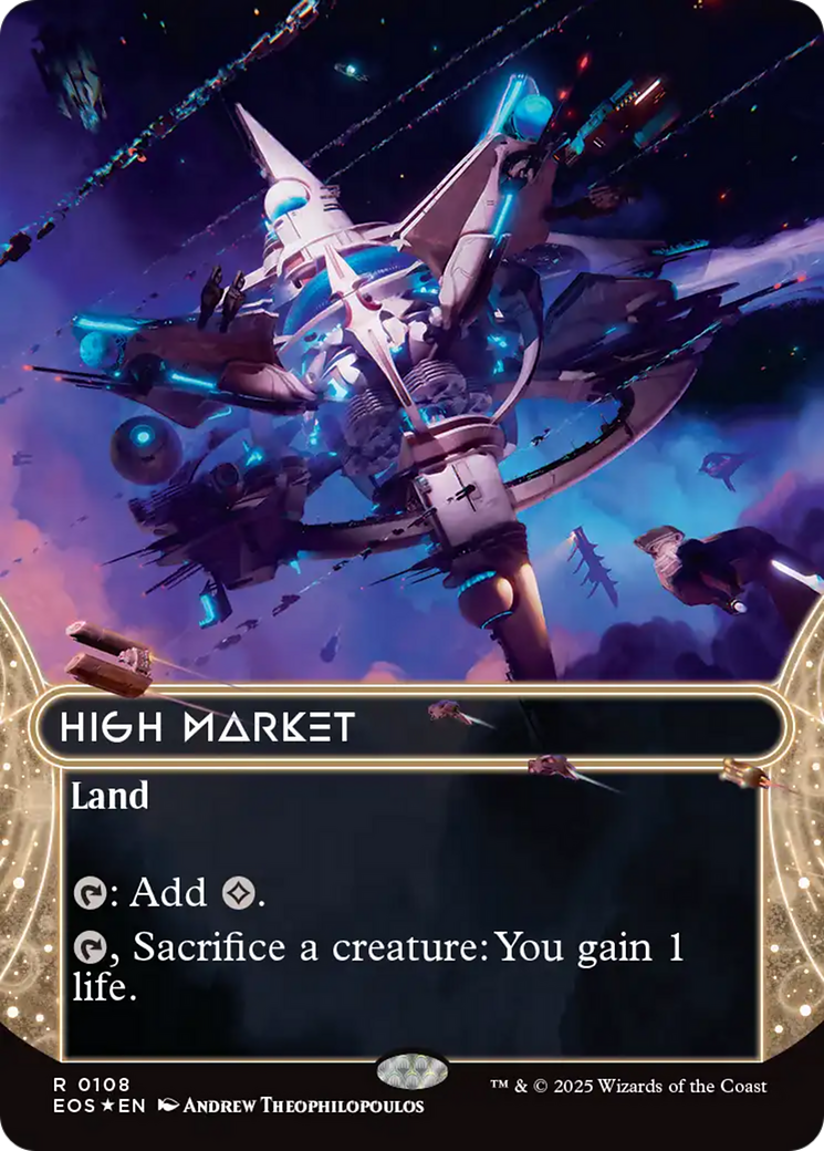 High Market (0108) (Borderless) (Galaxy Foil) [Edge of Eternities: Stellar Sights] | Exor Games Truro