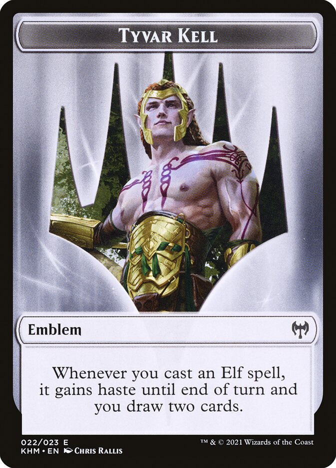 Treasure // Tyvar Kell Emblem Double-Sided Token [Kaldheim Tokens] | Exor Games Truro