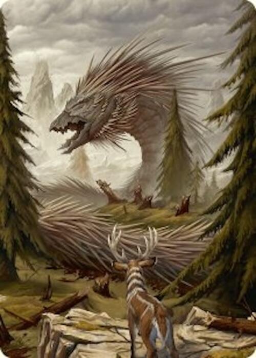 Quilled Greatwurm Art Card (44/54) [Foundations Art Series] | Exor Games Truro