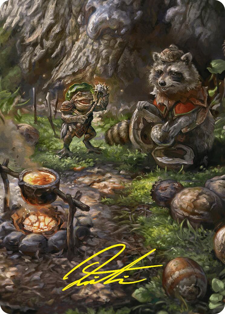 Sylvan Scavenging Art Card (46/54) (Gold-Stamped Signature) [Foundations Art Series] | Exor Games Truro