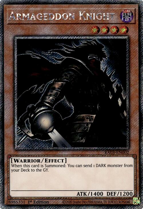Armageddon Knight (Platinum Secret Rare) [RA03-EN002] Platinum Secret Rare | Exor Games Truro