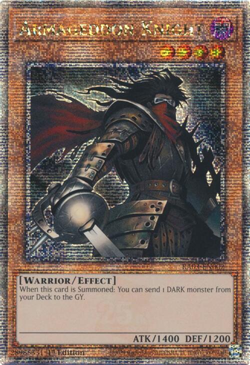 Armageddon Knight (Quarter Century Secret Rare) [RA03-EN002] Quarter Century Secret Rare | Exor Games Truro