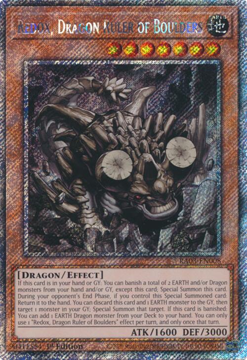 Redox, Dragon Ruler of Boulders (Platinum Secret Rare) [RA03-EN008] Platinum Secret Rare | Exor Games Truro
