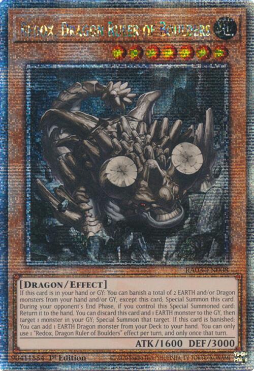 Redox, Dragon Ruler of Boulders (Quarter Century Secret Rare) [RA03-EN008] Quarter Century Secret Rare | Exor Games Truro