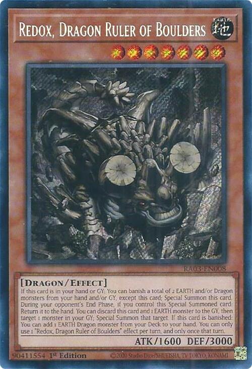 Redox, Dragon Ruler of Boulders (Secret Rare) [RA03-EN008] Secret Rare | Exor Games Truro