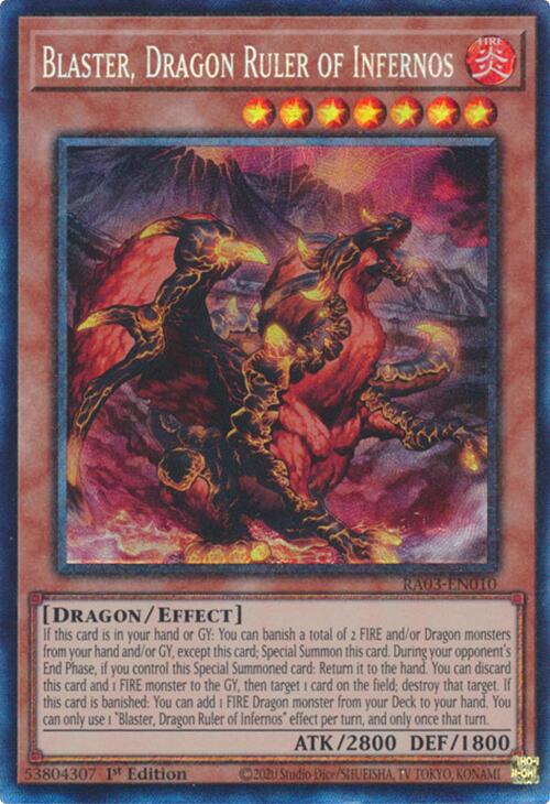 Blaster, Dragon Ruler of Infernos (CR) [RA03-EN010] Prismatic Collector's Rare | Exor Games Truro