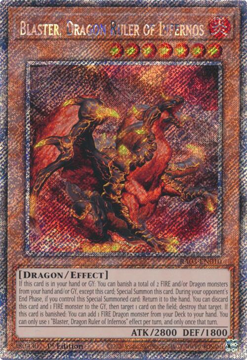 Blaster, Dragon Ruler of Infernos (Platinum Secret Rare) [RA03-EN010] Platinum Secret Rare | Exor Games Truro