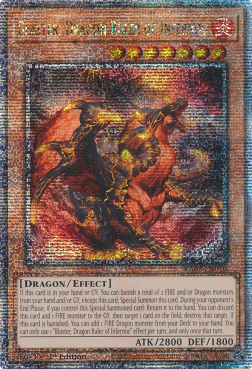 Blaster, Dragon Ruler of Infernos (Quarter Century Secret Rare) [RA03-EN010] Quarter Century Secret Rare | Exor Games Truro