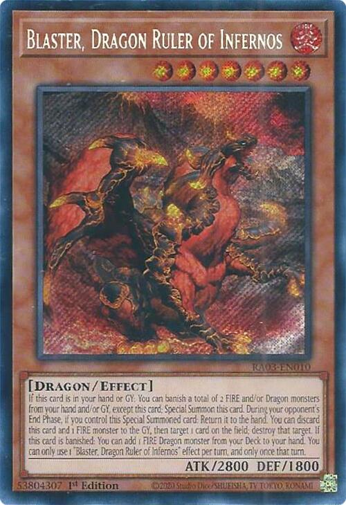 Blaster, Dragon Ruler of Infernos (Secret Rare) [RA03-EN010] Secret Rare | Exor Games Truro