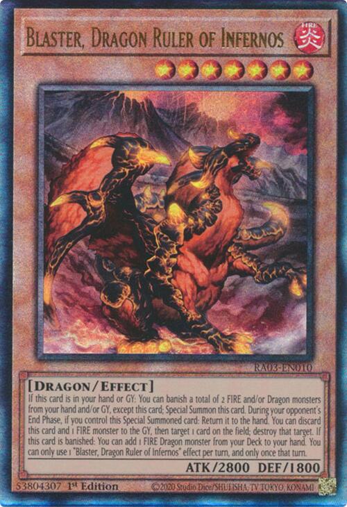 Blaster, Dragon Ruler of Infernos (UTR) [RA03-EN010] Prismatic Ultimate Rare | Exor Games Truro