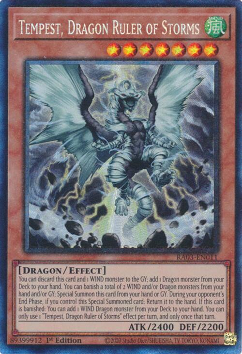 Tempest, Dragon Ruler of Storms (CR) [RA03-EN011] Prismatic Collector's Rare | Exor Games Truro