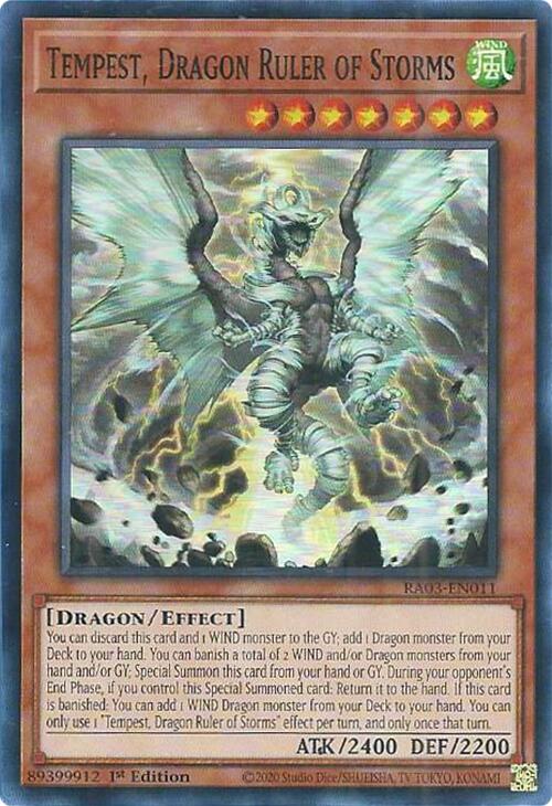 Tempest, Dragon Ruler of Storms [RA03-EN011] Super Rare | Exor Games Truro