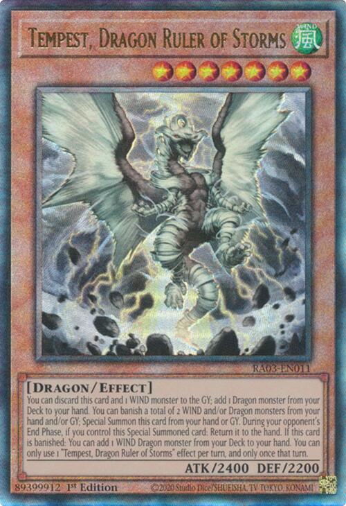 Tempest, Dragon Ruler of Storms (UTR) [RA03-EN011] Prismatic Ultimate Rare | Exor Games Truro