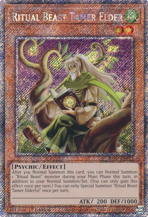 Ritual Beast Tamer Elder (Platinum Secret Rare) [RA03-EN012] Platinum Secret Rare | Exor Games Truro