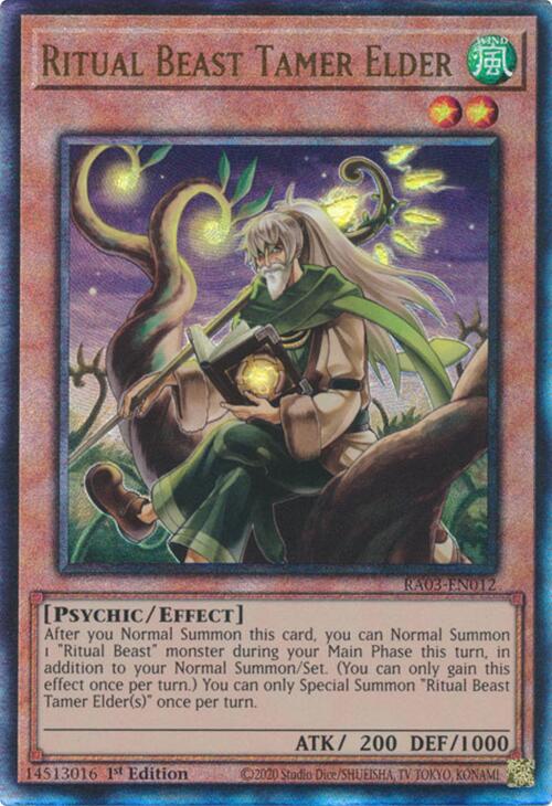 Ritual Beast Tamer Elder (UTR) [RA03-EN012] Prismatic Ultimate Rare | Exor Games Truro