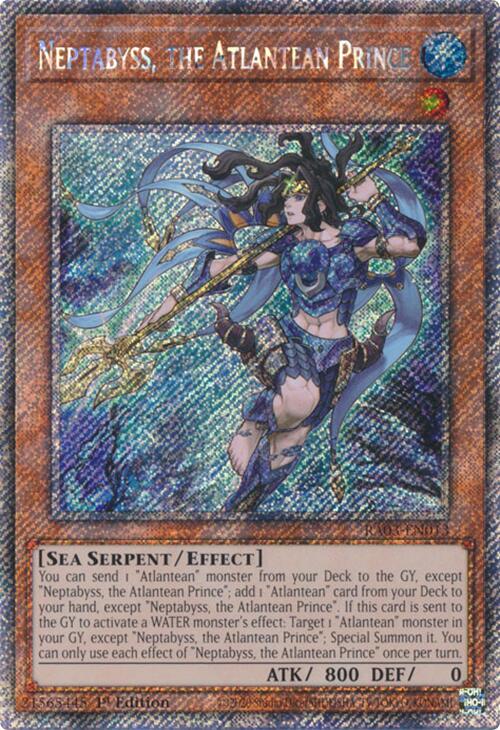 Neptabyss, the Atlantean Prince (Platinum Secret Rare) [RA03-EN013] Platinum Secret Rare | Exor Games Truro