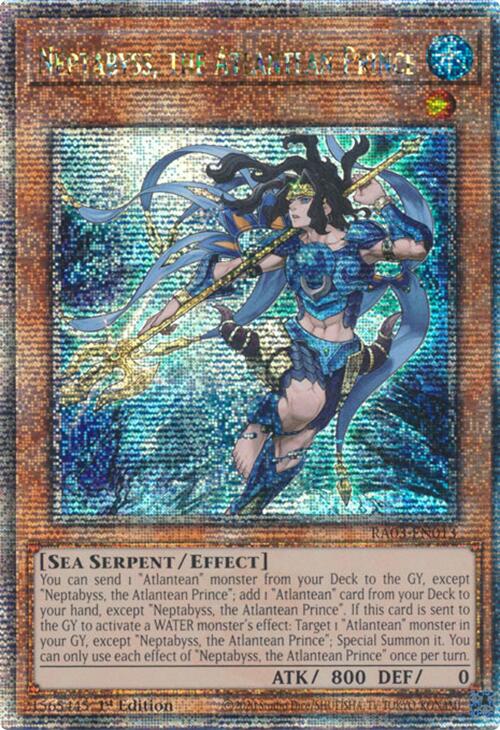 Neptabyss, the Atlantean Prince (Quarter Century Secret Rare) [RA03-EN013] Quarter Century Secret Rare | Exor Games Truro