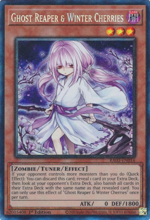Ghost Reaper & Winter Cherries (Alternate Art) (PCR) [RA03-EN014] Prismatic Collector's Rare | Exor Games Truro