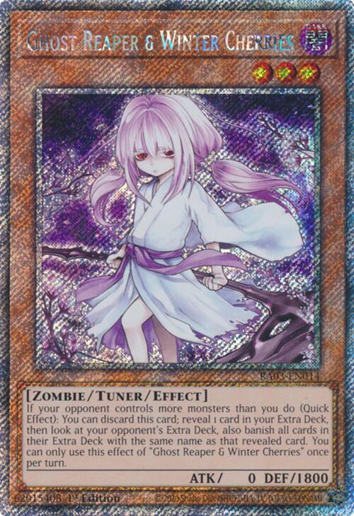 Ghost Reaper & Winter Cherries (Alternate Art) (Platinum Secret Rare) [RA03-EN014] Platinum Secret Rare | Exor Games Truro