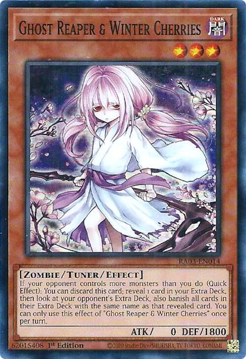 Ghost Reaper & Winter Cherries (Alternate Art) [RA03-EN014] Super Rare | Exor Games Truro