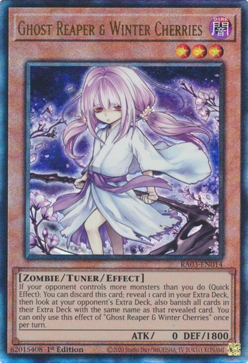Ghost Reaper & Winter Cherries (Alternate Art) (PUR) [RA03-EN014] Prismatic Ultimate Rare | Exor Games Truro