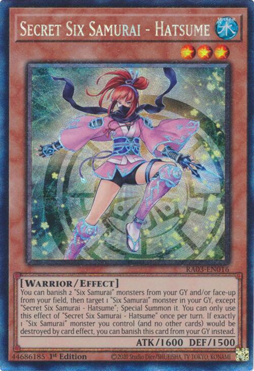 Secret Six Samurai - Hatsume (CR) [RA03-EN016] Prismatic Collector's Rare | Exor Games Truro