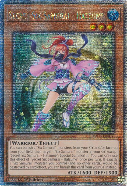 Secret Six Samurai - Hatsume (Quarter Century Secret Rare) [RA03-EN016] Quarter Century Secret Rare | Exor Games Truro