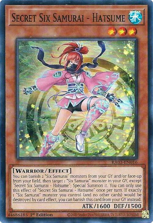 Secret Six Samurai - Hatsume [RA03-EN016] Super Rare | Exor Games Truro