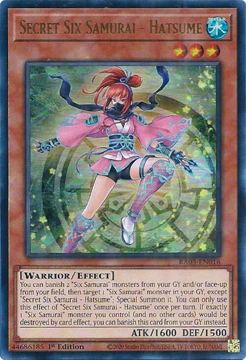 Secret Six Samurai - Hatsume (UR) [RA03-EN016] Ultra Rare | Exor Games Truro