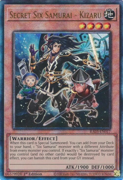 Secret Six Samurai - Kizaru (UTR) [RA03-EN017] Prismatic Ultimate Rare | Exor Games Truro