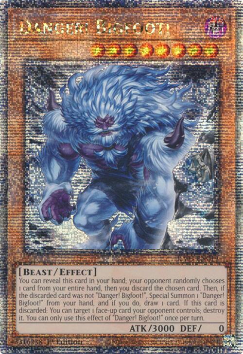 Danger! Bigfoot! (Alternate Art) (Quarter Century Secret Rare) [RA03-EN019] Quarter Century Secret Rare | Exor Games Truro