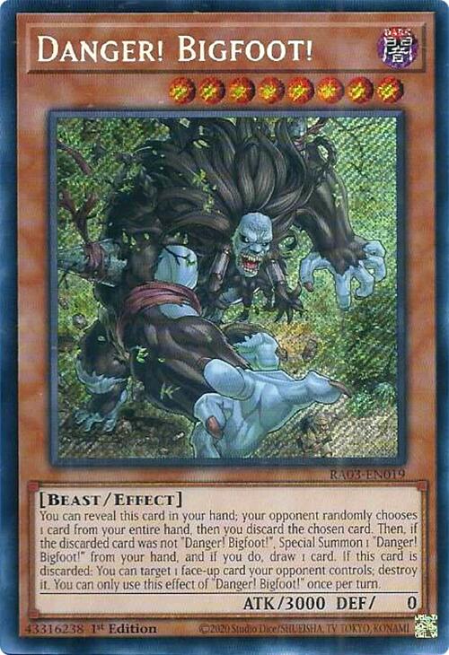 Danger! Bigfoot! (Secret Rare) [RA03-EN019] Secret Rare | Exor Games Truro