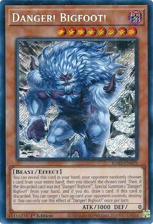 Danger! Bigfoot! (Alternate Art) (Secret Rare) [RA03-EN019] Secret Rare | Exor Games Truro