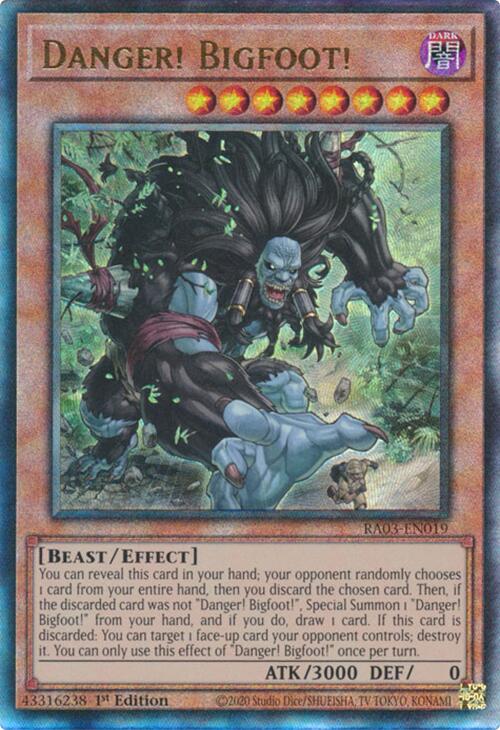 Danger! Bigfoot! (UTR) [RA03-EN019] Prismatic Ultimate Rare | Exor Games Truro