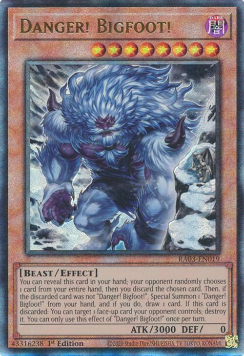 Danger! Bigfoot! (Alternate Art) (UTR) [RA03-EN019] Prismatic Ultimate Rare | Exor Games Truro
