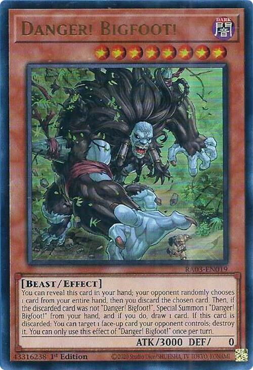 Danger! Bigfoot! (UR) [RA03-EN019] Ultra Rare | Exor Games Truro