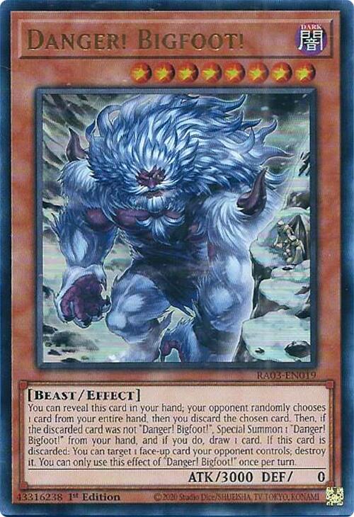 Danger! Bigfoot! (Alternate Art) (UR) [RA03-EN019] Ultra Rare | Exor Games Truro