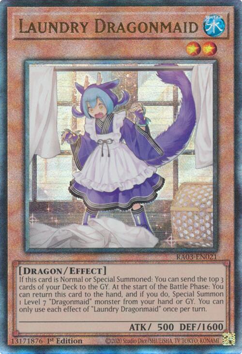 Laundry Dragonmaid (UTR) [RA03-EN021] Prismatic Ultimate Rare | Exor Games Truro