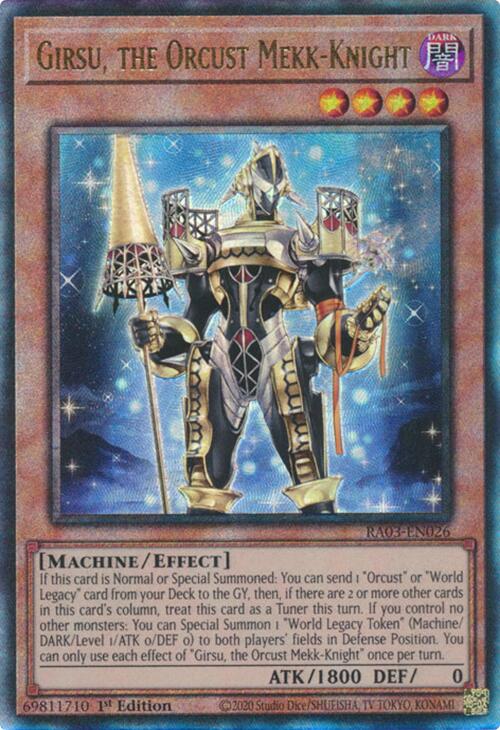 Girsu, the Orcust Mekk-Knight (UTR) [RA03-EN026] Prismatic Ultimate Rare | Exor Games Truro
