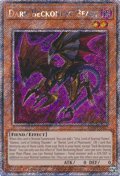 Dark Beckoning Beast (Platinum Secret Rare) [RA03-EN027] Platinum Secret Rare | Exor Games Truro