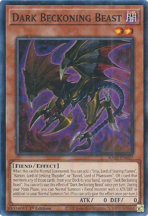 Dark Beckoning Beast [RA03-EN027] Super Rare | Exor Games Truro