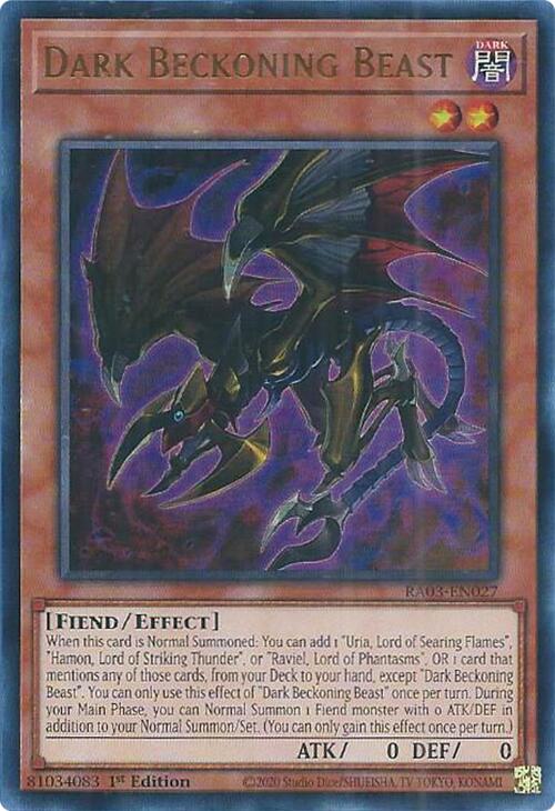 Dark Beckoning Beast (UR) [RA03-EN027] Ultra Rare | Exor Games Truro