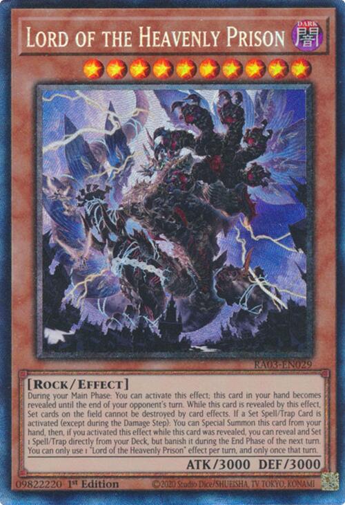 Lord of the Heavenly Prison (CR) [RA03-EN029] Prismatic Collector's Rare | Exor Games Truro