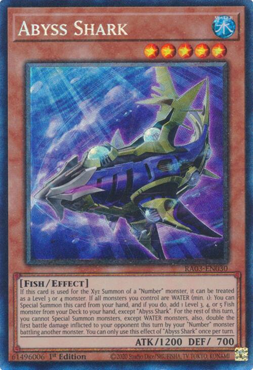 Abyss Shark (CR) [RA03-EN030] Prismatic Collector's Rare | Exor Games Truro