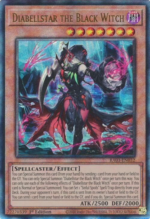 Diabellstar the Black Witch (UTR) [RA03-EN032] Prismatic Ultimate Rare | Exor Games Truro