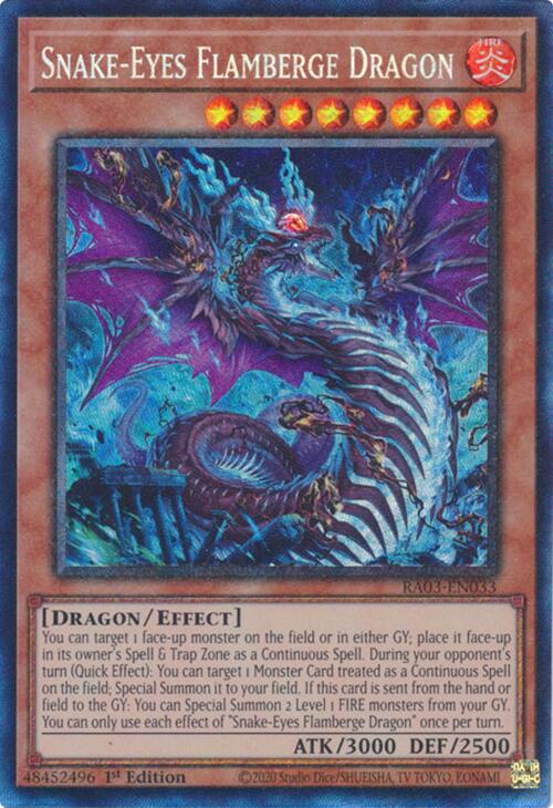 Snake-Eyes Flamberge Dragon (CR) [RA03-EN033] Prismatic Collector's Rare | Exor Games Truro