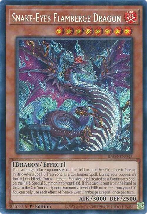 Snake-Eyes Flamberge Dragon (Secret Rare) [RA03-EN033] Secret Rare | Exor Games Truro